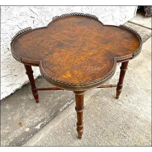 Traditional Antique Quatrefoil Coffee Table For Sale - Image 3 of 8