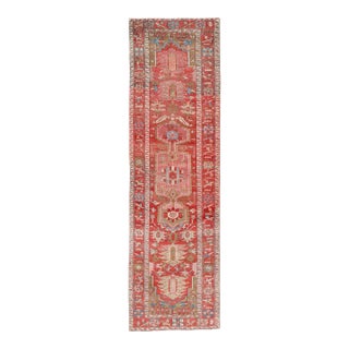 Antique Persian Serapi Gallery Runner With Medallion Design 4'9 X 16'9 For Sale