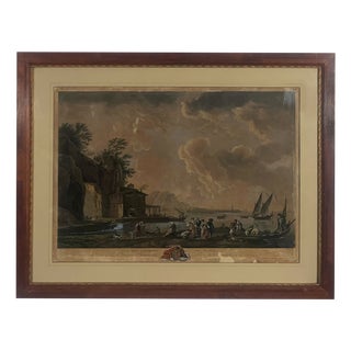 Pierre-Jacques Duret After Joseph Vernet, View of the Environs of Naples, 1766, Engraving For Sale