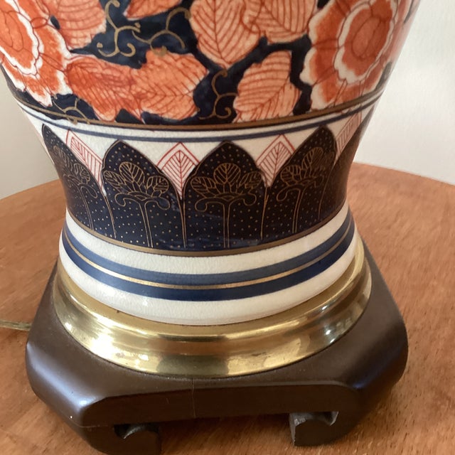 Japanese Antique Frederick Cooper Japanese Imari Porcelain Mantel Vase Table Lamp For Sale - Image 3 of 12