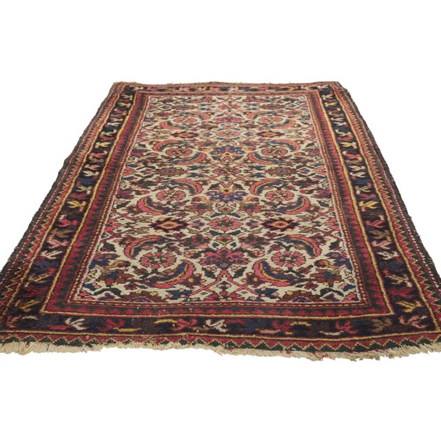 Modern Early 20th Century Antique Persian Hamadan Rug, 02'07 X 04'00 For Sale - Image 3 of 10