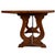 Brown Unique "Fratino" Console Table With Fold-Over Top, Iron Supports, and Lyre-Shaped Hinged Legs For Sale - Image 8 of 12