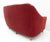 Maroon Curvo Sofa Four Places Mid-Century Modern in Velvet, Italy, 1950s For Sale - Image 8 of 10