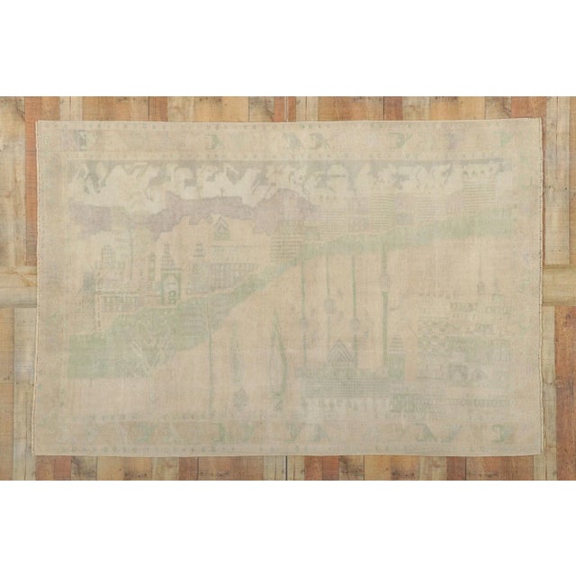 Mid 20th Century Vintage Turkish Oushak Rug - 05'05 X 08'02 For Sale - Image 9 of 10