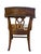 Traditional Genuine Leather Library Armchair With Nailhead Trim & Walnut Finish For Sale In Greensboro - Image 6 of 8
