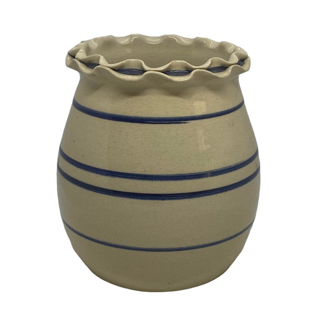 Mid 20th Century Vintage Marshall Pottery HandCrafted Utensils Crock