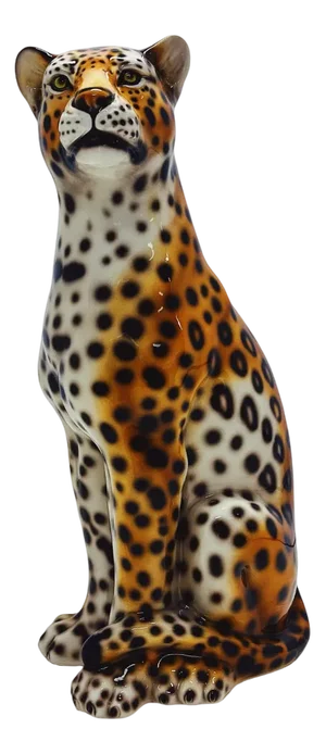 Leopard Statue in Ceramic from Ceramiche Boxer