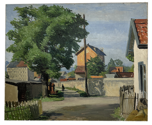 Harry Urban, Un village à Genève, Oil on Canvas