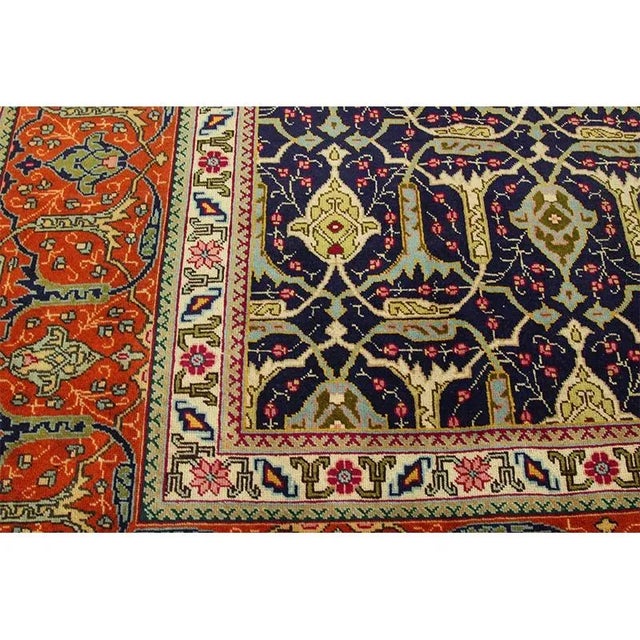 1960s Old Persian Tabriz Area Rug 9’10” X 13’0″ For Sale - Image 11 of 13