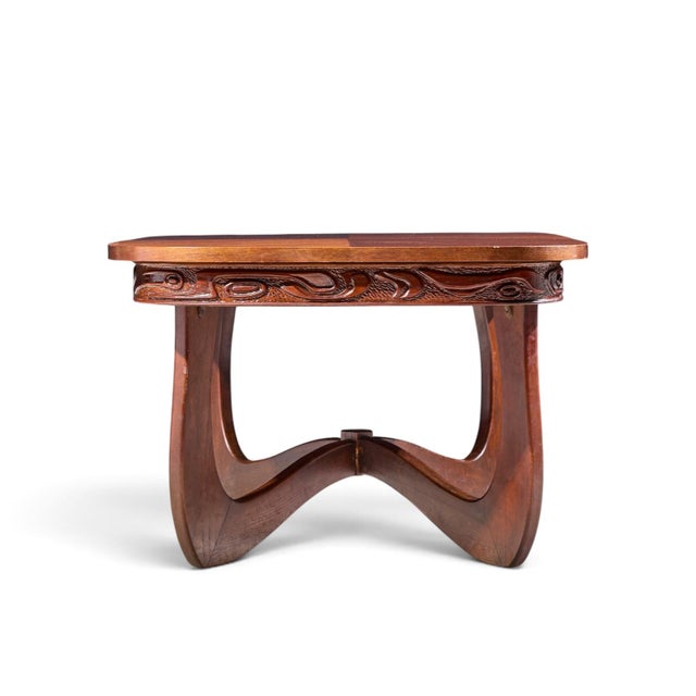 Mid 20th Century Witco Style Pulaski Oceanic Mid Century Expanding Dining Table With 1 Leaf For Sale - Image 5 of 10