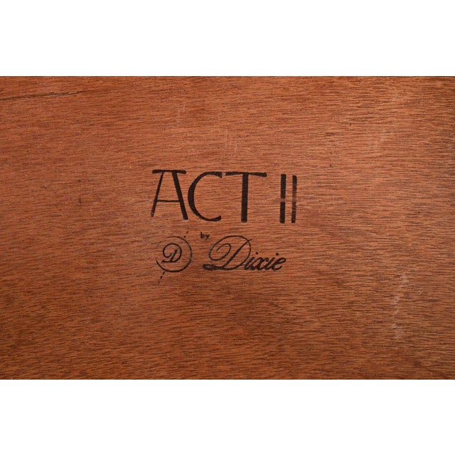 Henredon Style Mid-Century Modern Campaign Oak Nightstand, Circa 1970s For Sale - Image 10 of 14