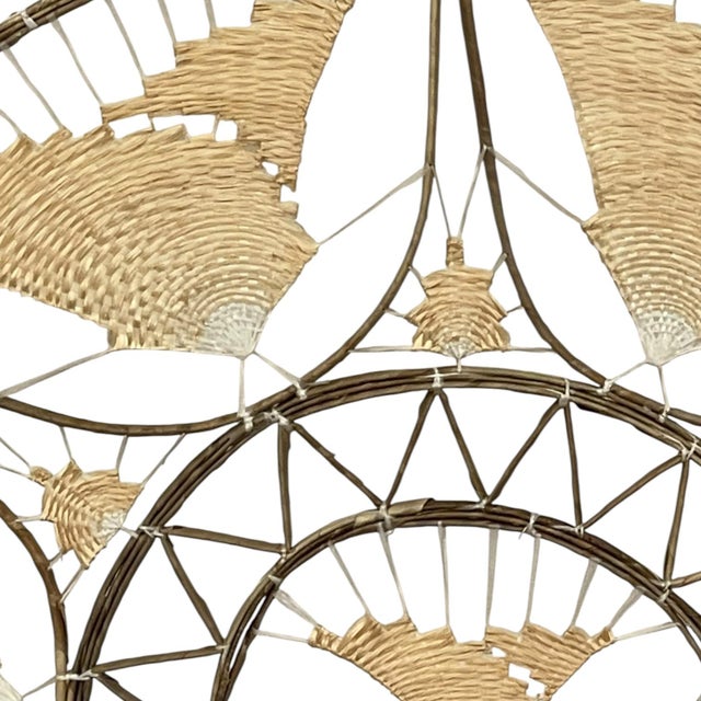 Vintage Handwoven Wall Hanging Round Wall Art. For Sale - Image 10 of 10