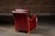 Late 20th Century Pair of Plush Leather Armchairs With Ottoman in Burgundy For Sale - Image 9 of 18