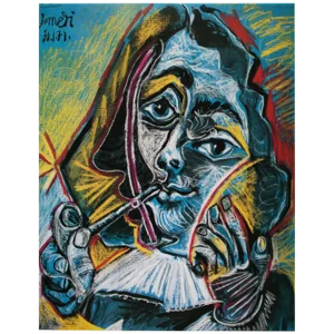 1985 After Pablo Picasso, "The Smoker" Parisian Photogravure