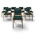 Vintage Green Fabric Chairs, Set of 8 For Sale - Image 9 of 9