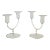 Dual Stem Etched Glass Candlesticks For Sale
