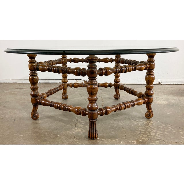 Vintage Baker Furniture Coffee Table W/ Beveled Glass Top Chairish