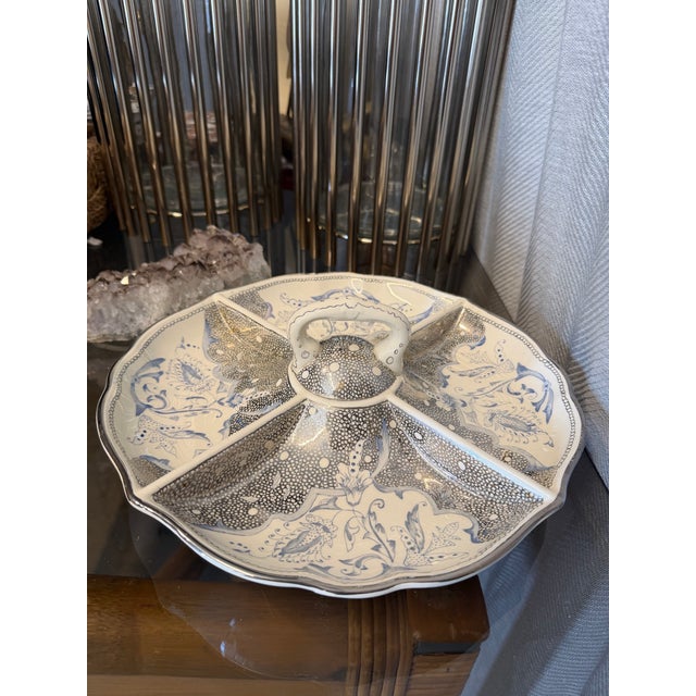 Art Deco Italian Exquisite Relish Plate For Sale - Image 3 of 7
