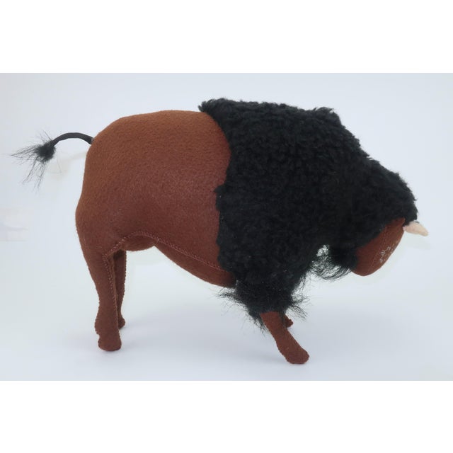 Annalee Handpainted Wool Fleece & Felt Buffalo Figure, 1997 For Sale In Atlanta - Image 6 of 13