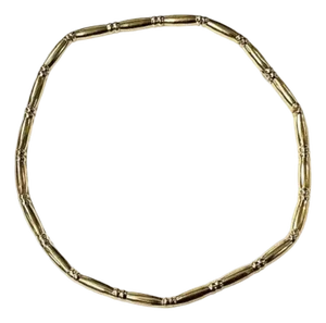 14k Yellow Gold Bamboo-Style Bangle Bracelet
