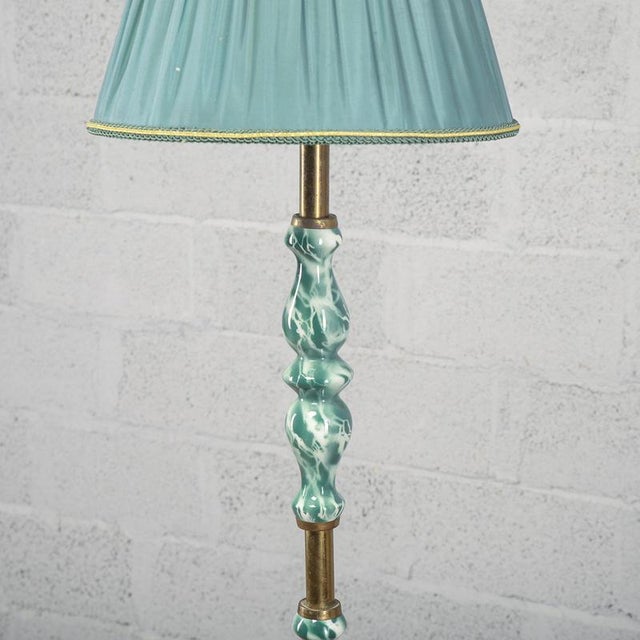 Ceramic and Glass Floor Lamp, 1950s For Sale - Image 3 of 18