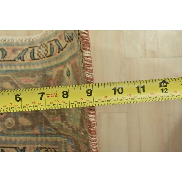 Tabriz Rug 8’1” X 11′ Pink Wool Vintage Distressed Hand-Knotted Carpet For Sale - Image 13 of 15