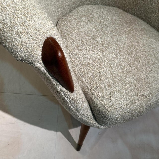 Danish Lounge Chairs in Bouclé and Wood by Nanna Ditzel, 1950s, Set of 2 For Sale - Image 10 of 12