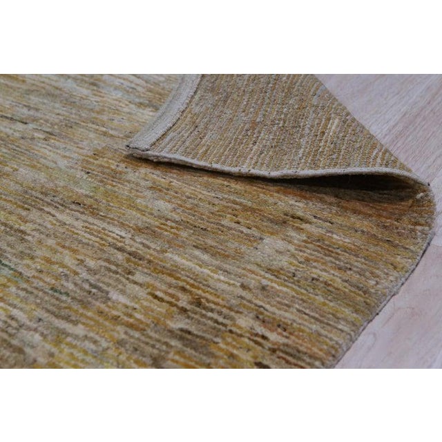 3x10 Brown Hand-Knotted Wool Striated Earth Tones Classic Traditional Carpet Rug For Sale - Image 4 of 7