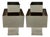 Mid 20th Century Polished Chrome Cubist Table Lamps, After Willy Rizzo - a Pair For Sale