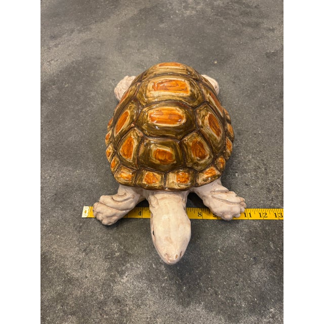 Italian Glazed TerraCotta Ceramic Animal Turtle Tortoise For Sale In Saint Louis - Image 6 of 9