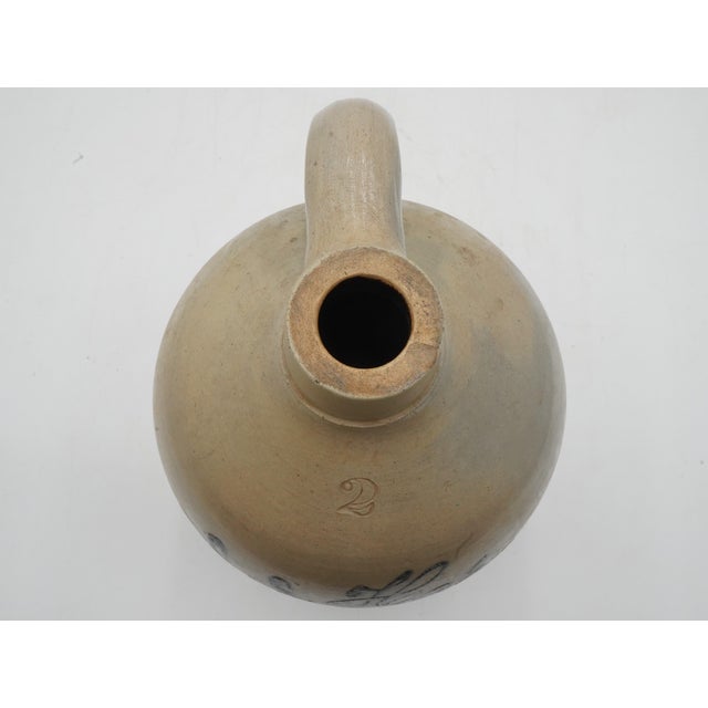 Vintage a.j. Hedcomb Cider Blue Stoneware Jug For Sale - Image 9 of 10