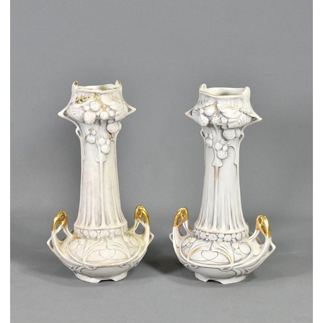 Set of Art Nouveau Vases Royal Dux Bohemia, 1920s For Sale - Image 4 of 14