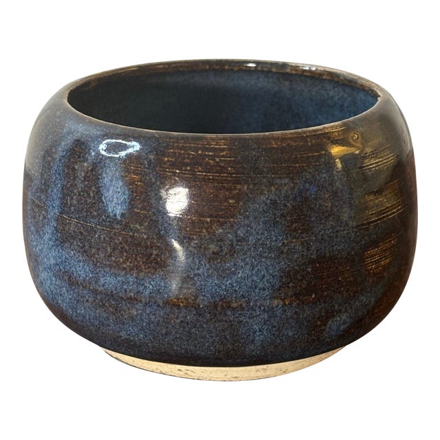 1970s Mid Century Modern American Studio Ceramic Bowl For Sale