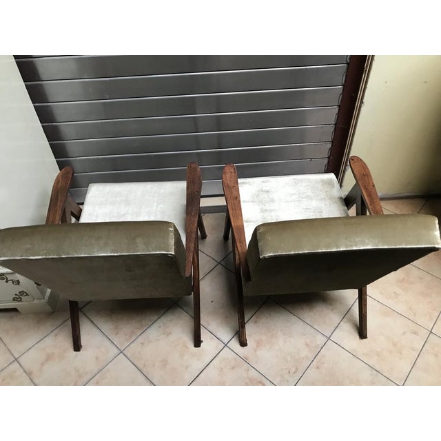 Set of Bottle Green Armchairs, 1970s For Sale - Image 6 of 16