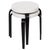 Early pair of Thonet Nesting Tables in white Bakelite with Ebonized Bentwood legs, attributed to Alvar Aalto. Seat 14D....