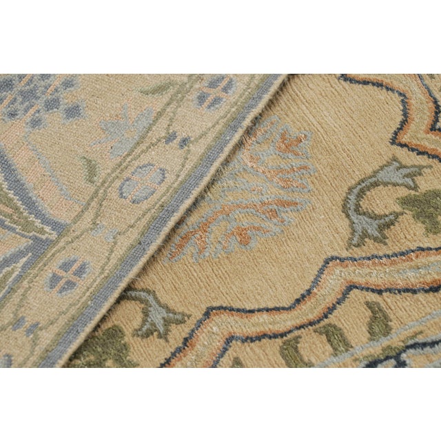 Textile Rug & Kilim’s Spanish Style Rug in Gold With Floral Patterns “Alcaraz” For Sale - Image 7 of 7
