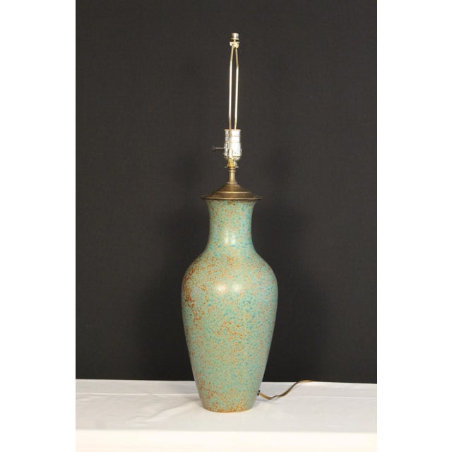 1940s Ming Style Granite Finish Table Lamp For Sale In Miami - Image 6 of 12