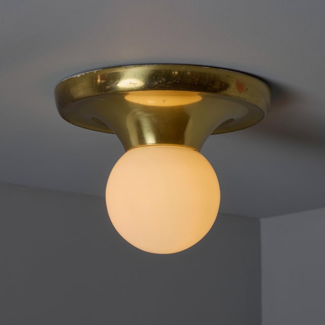 1960s Petite Brass 1960s Castiglioni and Giacomo 'Light Ball' Wall / Ceiling Lamp For Sale - Image 5 of 12