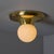 1960s Petite Brass 1960s Castiglioni and Giacomo 'Light Ball' Wall / Ceiling Lamp For Sale - Image 5 of 12