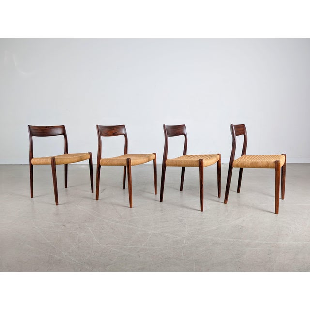 Model 75 Chairs in Rosewood by Niels Otto Møller, Set of 4 For Sale - Image 4 of 13