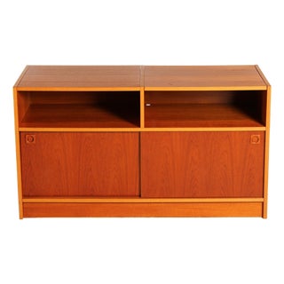 Mid-Century Modern Danish Vinyl Record Player Sideboard, 1970s For Sale