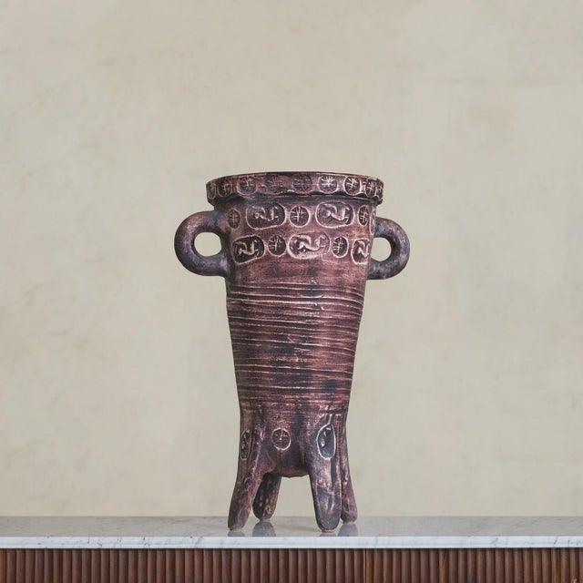 1960s Large French Ceramic Vessel by Accolay No. 02, 1960s For Sale - Image 5 of 11