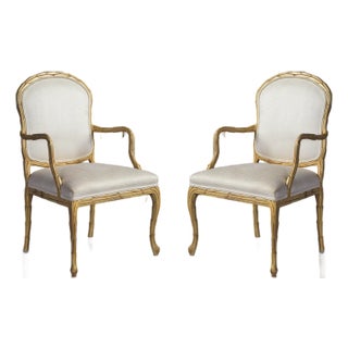 Armchairs French Louis XV Style - A Pair For Sale