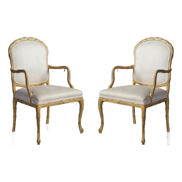 Armchairs French Louis XV Style - A Pair For Sale