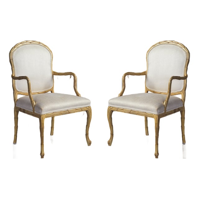 Vintage Armchairs Louis XV Style - A Pair For Sale
