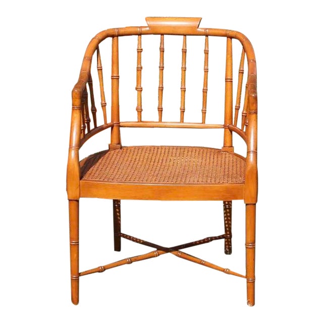 Vintage Hollywood Regency Faux Bamboo Chinese Chippendale Chinoiserie Chair Chairish
