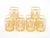 Mid-Century Italian 24k Gilt Gold-Decorated Whiskey / Scotch Lowball Glass Set For Sale - Image 4 of 14