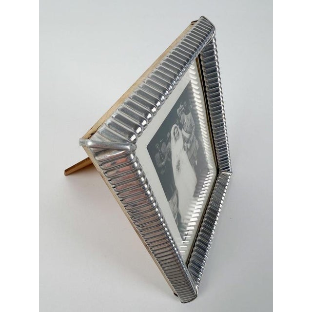 Mid-Century Modern Italian Embossed Tin Tabletop Picture Frame, 1930s For Sale - Image 12 of 18