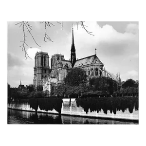 1971 Notre Dame Paris Black & White Photograph by Don Ware