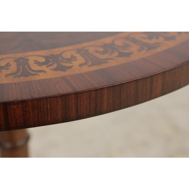 Maitland - Smith Maitland Smith 89-0406 Inlaid Mahogany Table For Sale - Image 4 of 13